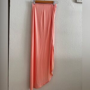 Lucy in the Sky Peach Criss Cross Maxi Skirt